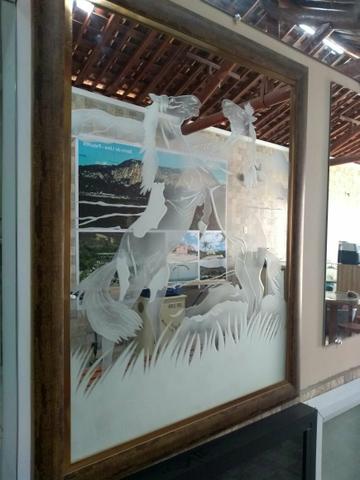 Espelho com arte em jato de areia - Foto 2
