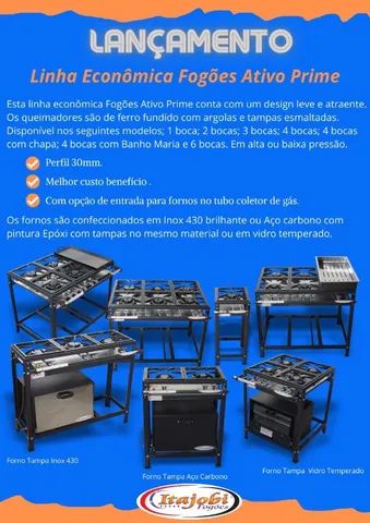 Fogão industrial linha prime - itajobi fogões - a apartir de r$ 399,00