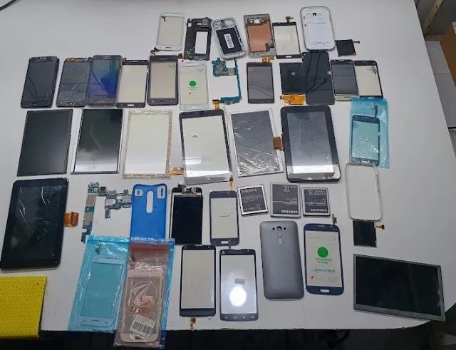 Kit peças de celular antigos fechei assistência