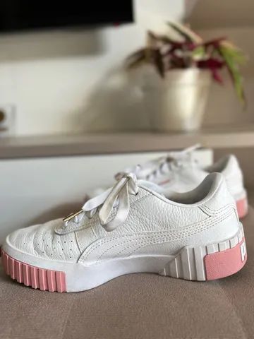 Tênis Puma Couro Branco e Rosa - Foto 2