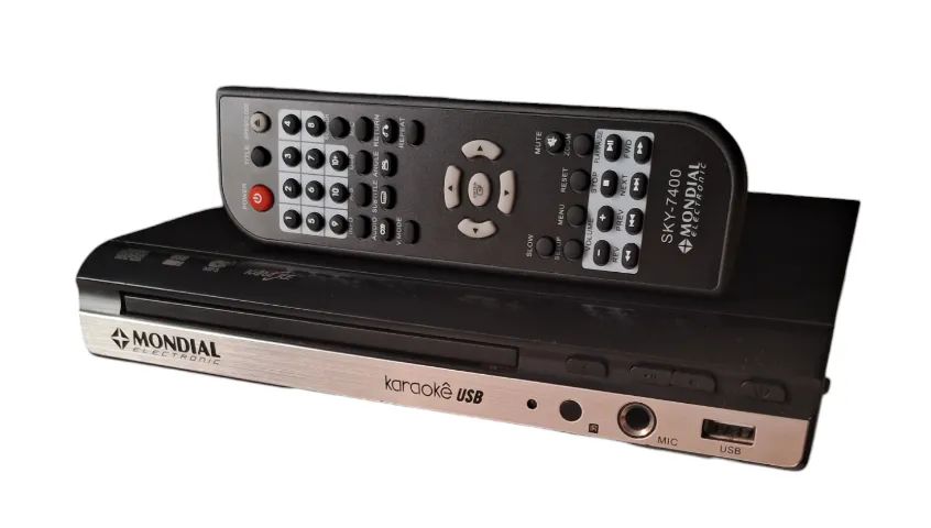 DVD Player Mondial Karaokê USB D-15 com controle remoto
