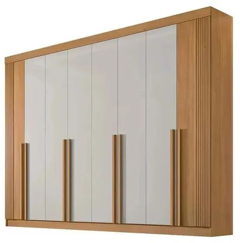 Guarda roupa 8 portas 100% MDF ripado 2,75