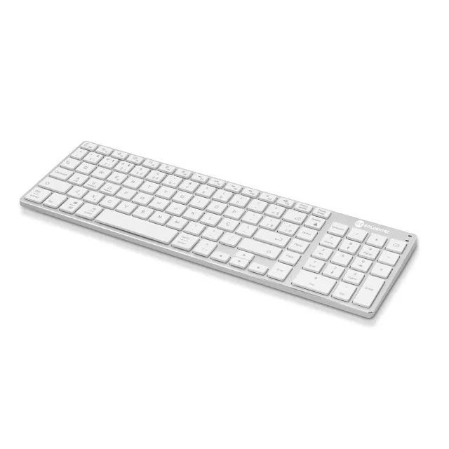 Teclado Sem Fio Bluetooth GT T1 em Alumínio com Branco Recarregável - WZetta - Foto 3