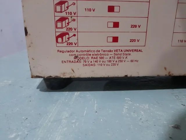  regulador automatico de tensao universal vita modelo rae 500  - ate 500v a testado funcio - Foto 4