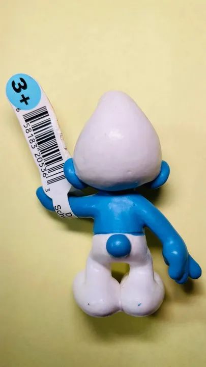 Smurf Gênio - Schleich - boneco altura 5 cm - miniatura clássica dos Smurfs - vintage - Foto 3