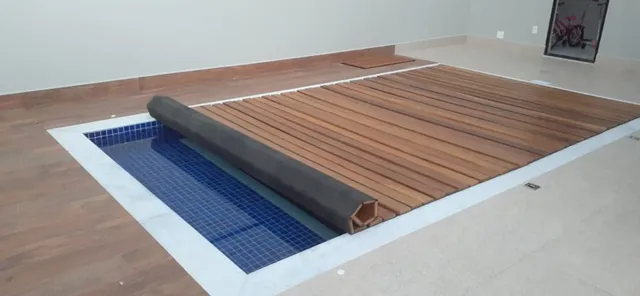 Capa deck de madeira para piscina, jacuzzi, banheira, ofuro, hidromassagem