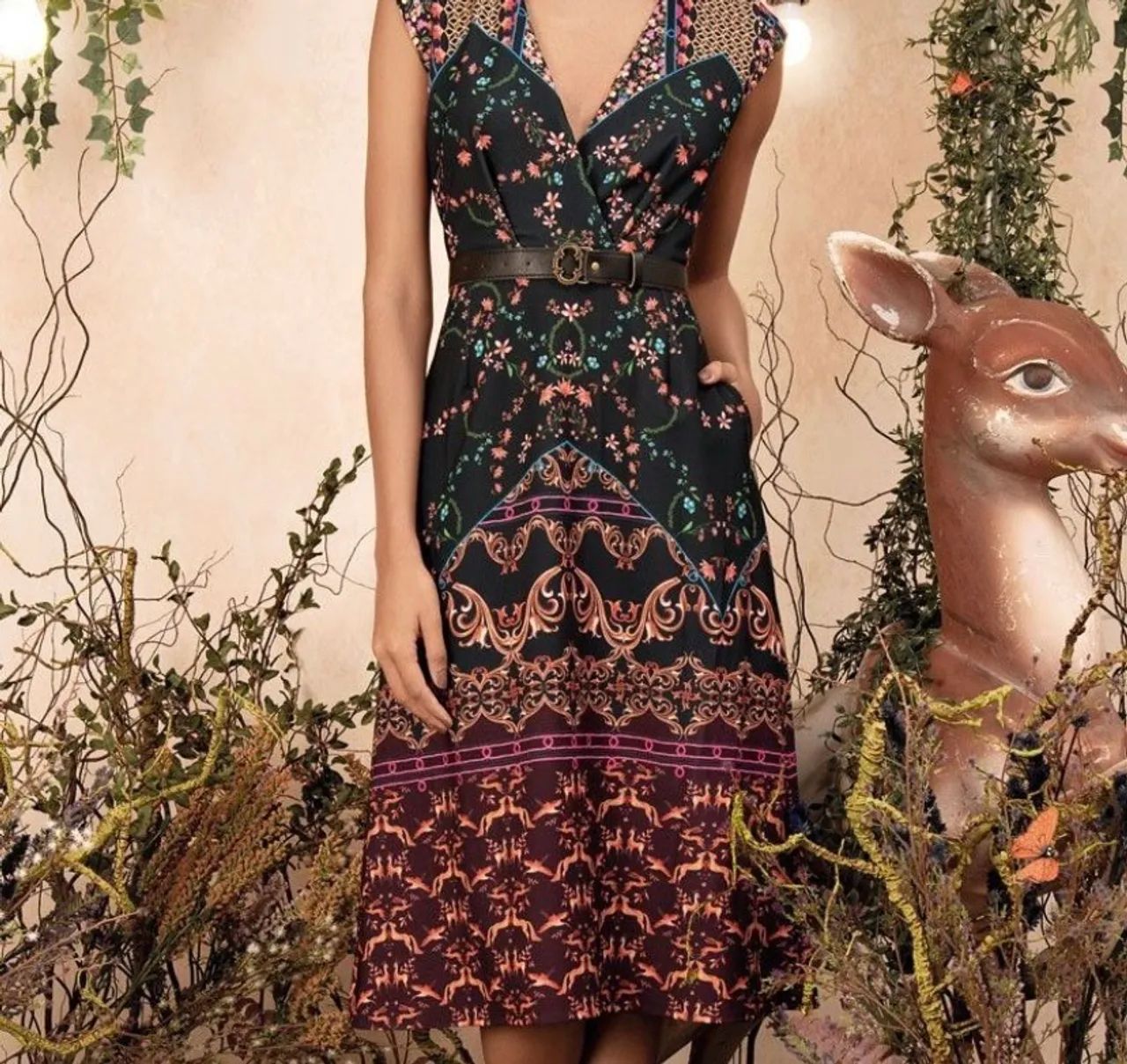 Vestido Floral Estampado Antix - Tamanho P