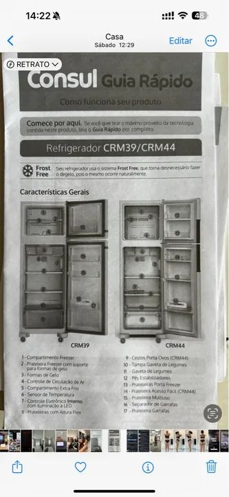 Geladeira Duplex 407l em ótimo estado! - Foto 2