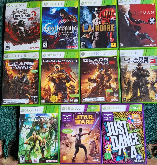 Lote c/ 11 Jogos Originais P/ Xbox 360.