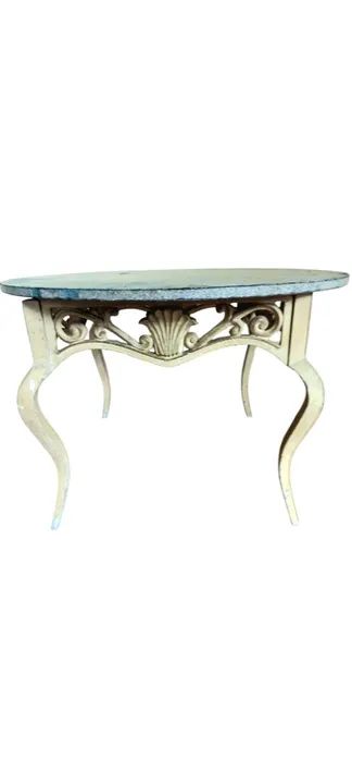 Mesa provençal de centro de metal antiga