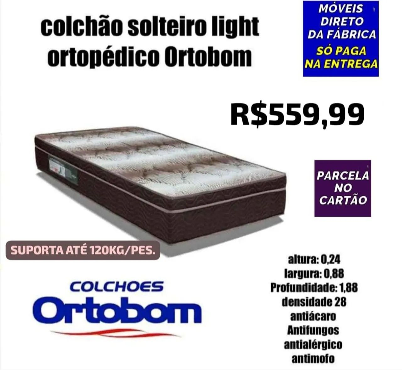 COLCHÕES SOLTEIRO PAGA NA ENTREGA  - Foto 3