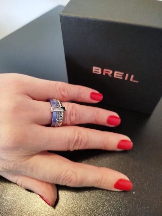 Anel Breil Breilogy - Roxo - Cristais Swarovski - Foto 3