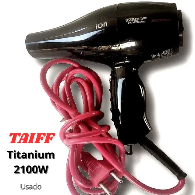 SECADOR DE CABELO 2100W 110Volts 6VELOCIDADES COM FUNÇÃO Íon TAIFF DIAMANTE TITANIUM COLOR