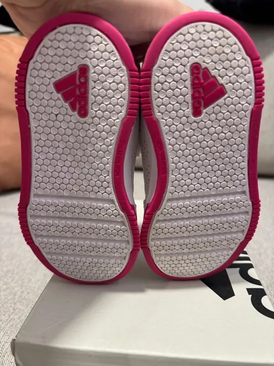 Tênis Adidas Infantil Tensaur Sport 2.0 - Tamanho 22 - Branco com Rosa - Foto 6