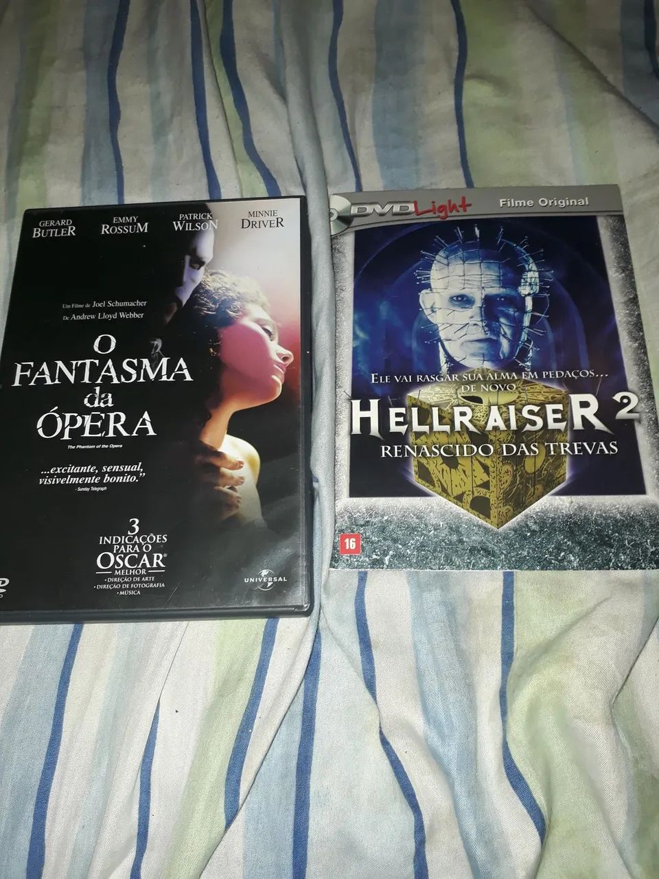 DVDs O Fantasma da Ópera e Hellraiser 2 Renascido das Trevas