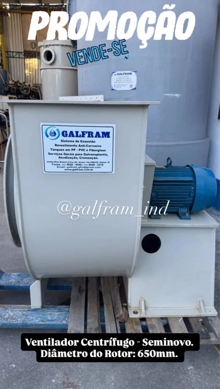Ventilador Centrífugo Seminovo - Promoção - Foto 5