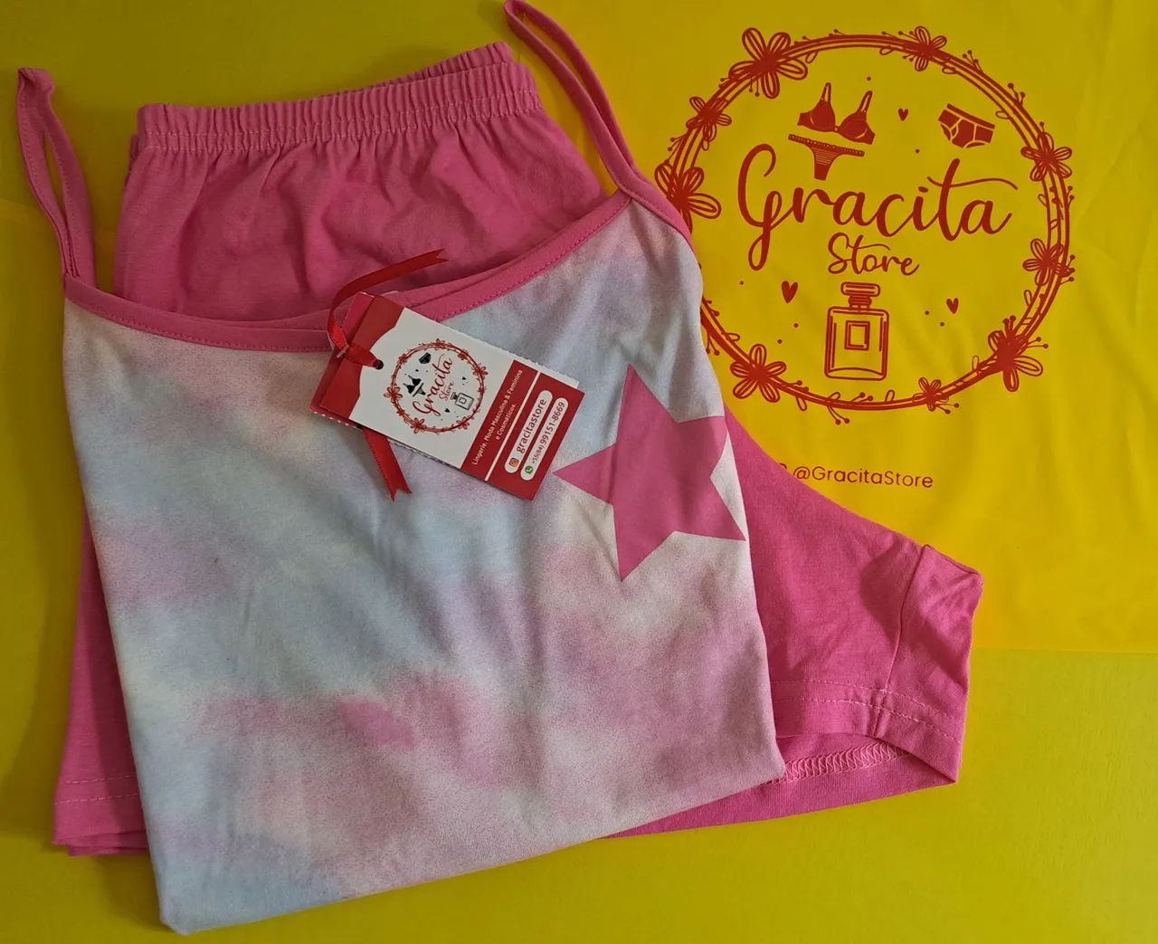 Conjunto de Pijama Feminino Estrela