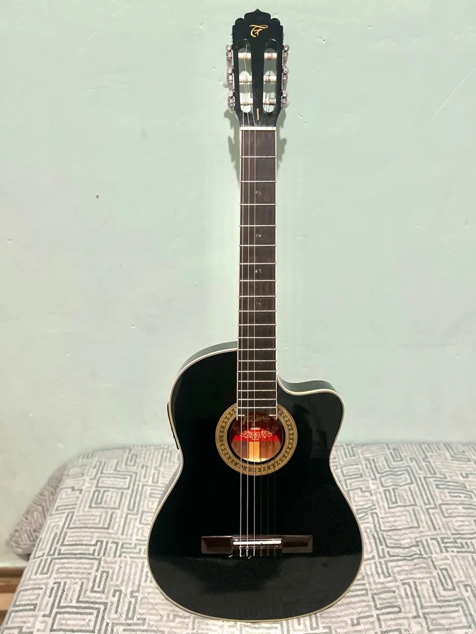 Violão Tagima Madrid Flat Nylon Elétrico Preto