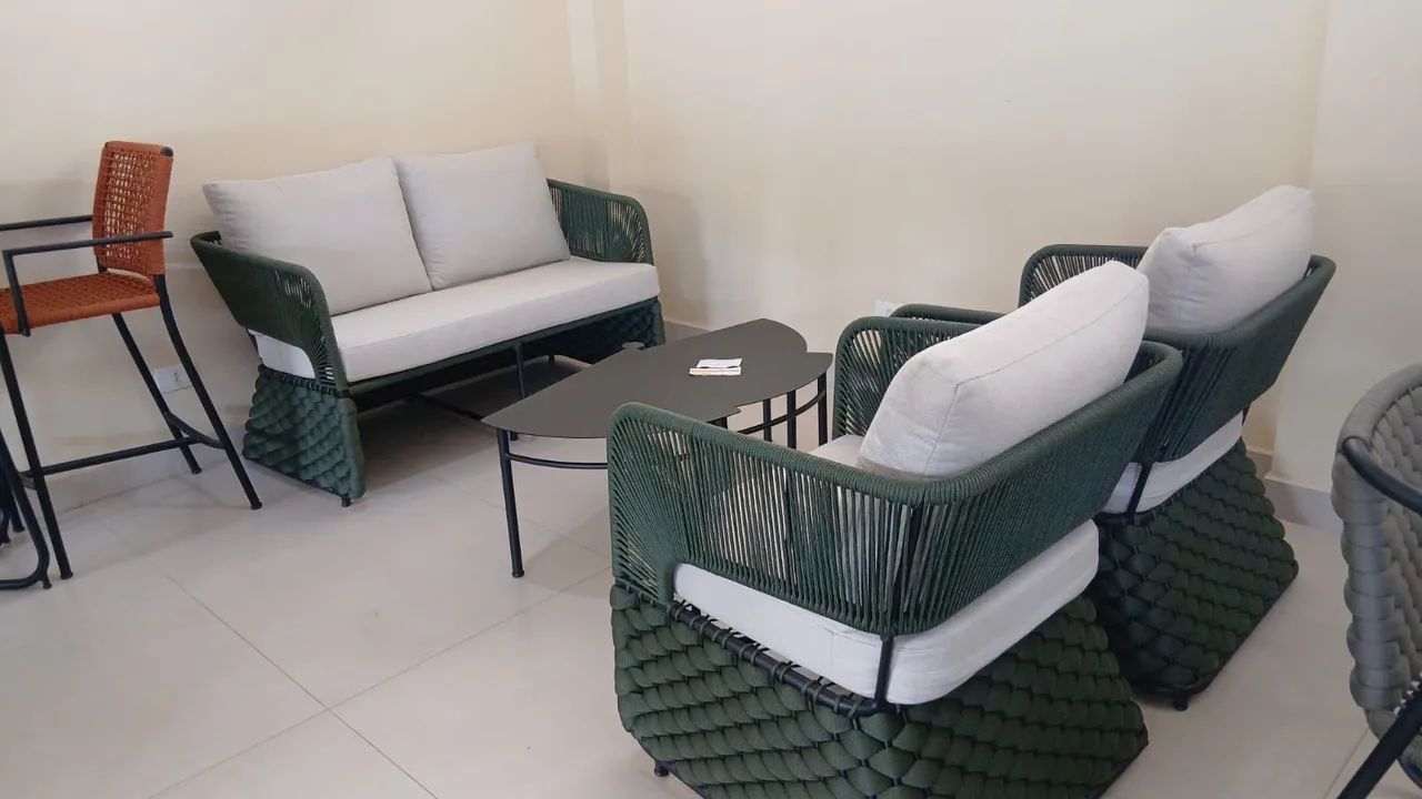 Conjunto em tricô náutico 