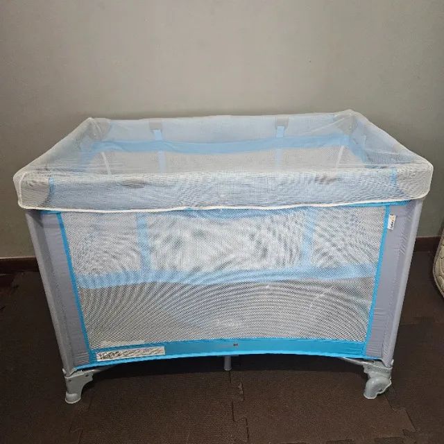 Berço Desmontável Mini Play Safety 1st - Pop Blue - Foto 2