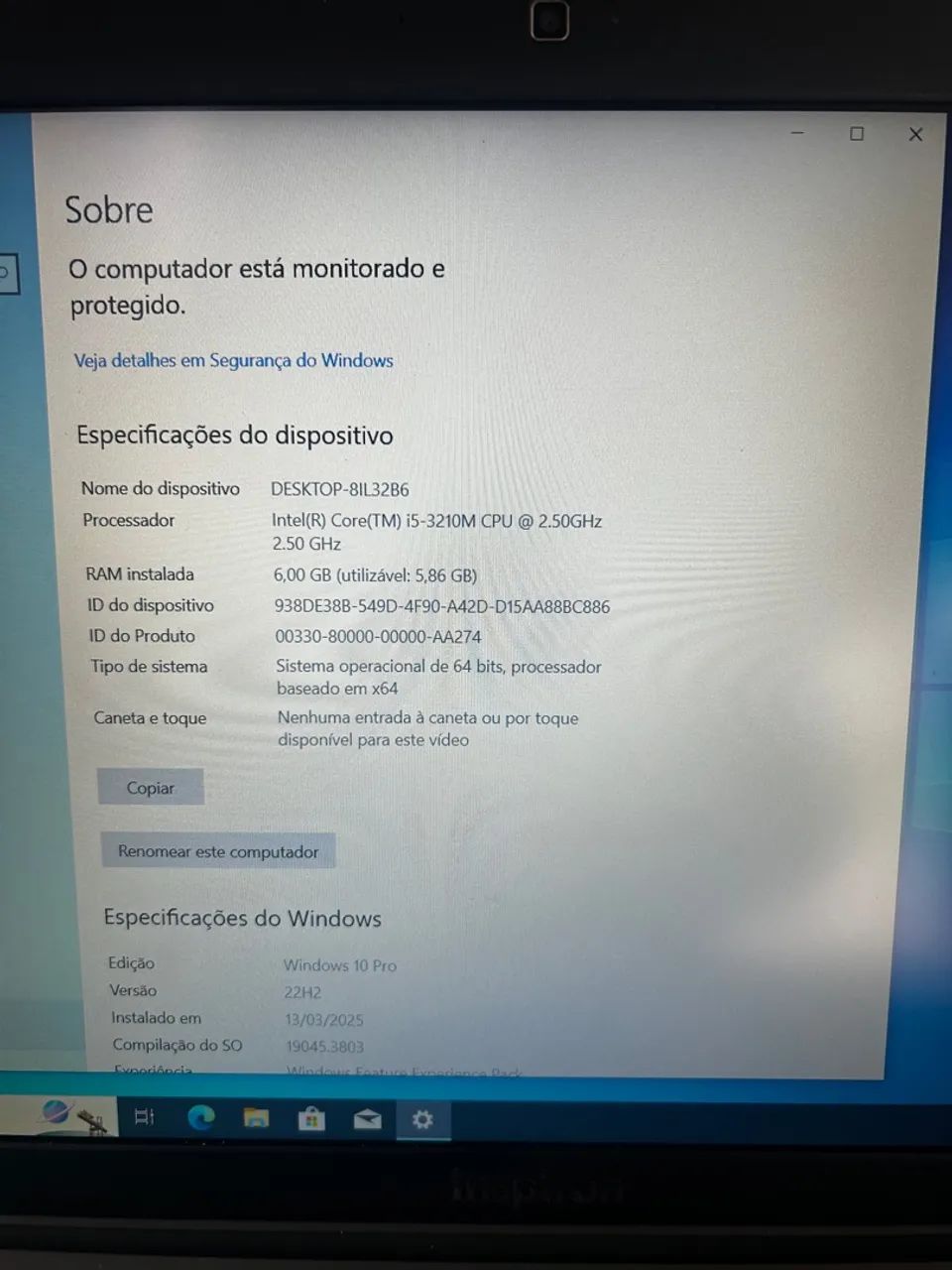 Notebook Dell Inspiron Core i5 aceito troca em vídeo game  - Foto 2