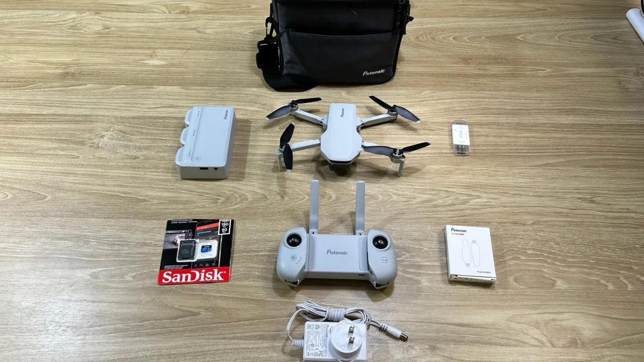 Drone 4K Atom Potensic Gimbal 3 Eixos 6km combo fly more + BRINDES