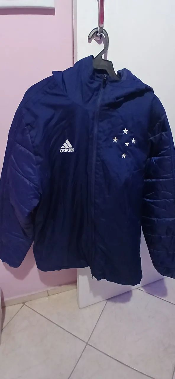 Parka Adidas Azul com Estampa de Estrelas - Foto 2