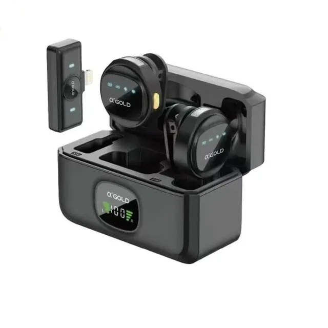 Microfone de Lapela Sem fio Magnético Redução de Ruído Compativel iPhone AGOLD MCF-28