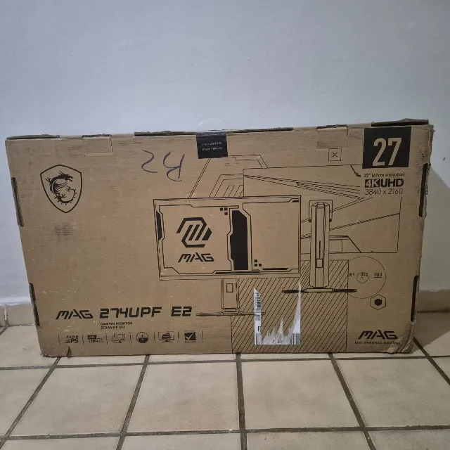 MSI MAG274UPF E2, 27" 3840 x 2160 (UHD), 4K, 1 ms, 160Hz, FreeSync (Novo, Lacrado)