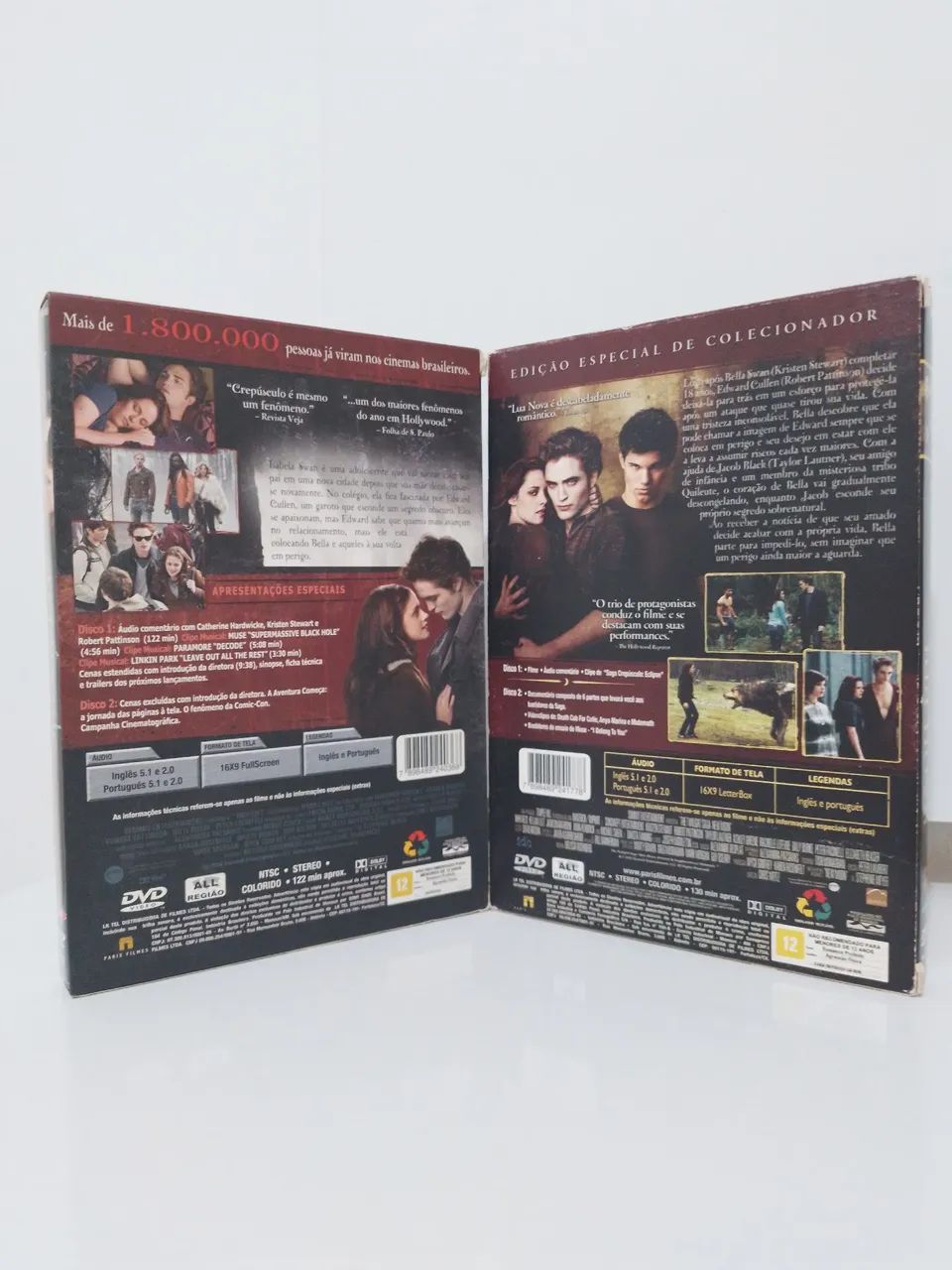DVD - Crepúsculo e Lua Nova (Duplo / Com luva) - Foto 2