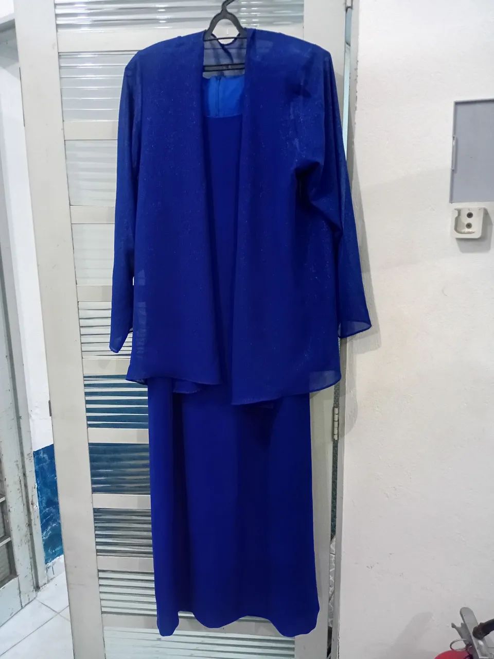 Vestido Longo Azul Elegante 60 reais - Foto 2