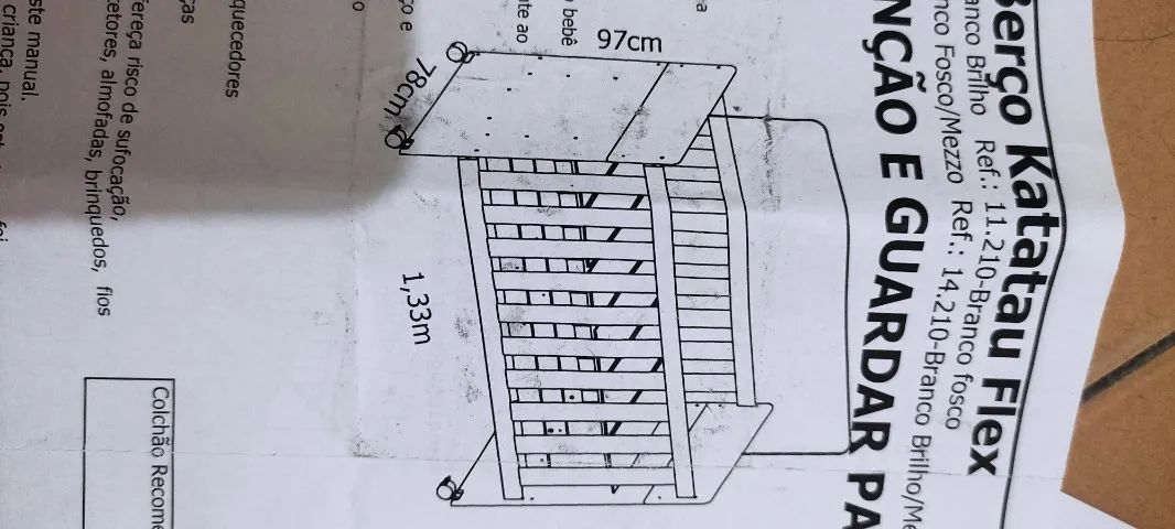 Berço 3 em 1 com colchão + brinde  - Foto 6