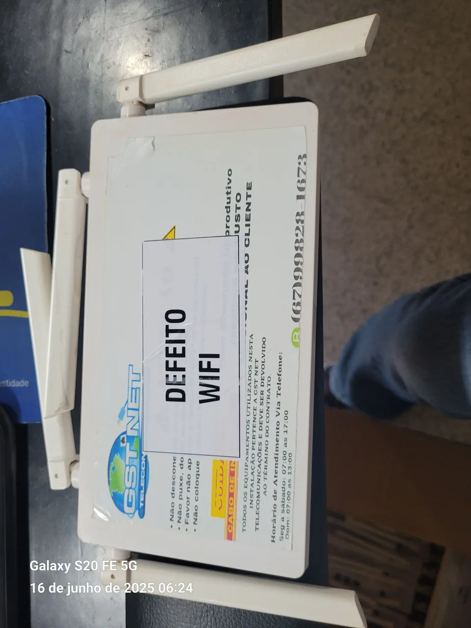 95 Roteador Wi-Fi com Defeito sem fonte