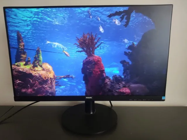 Monitor Gamer Philips Com Tela De 23,8 75hz, Full Hd Preto