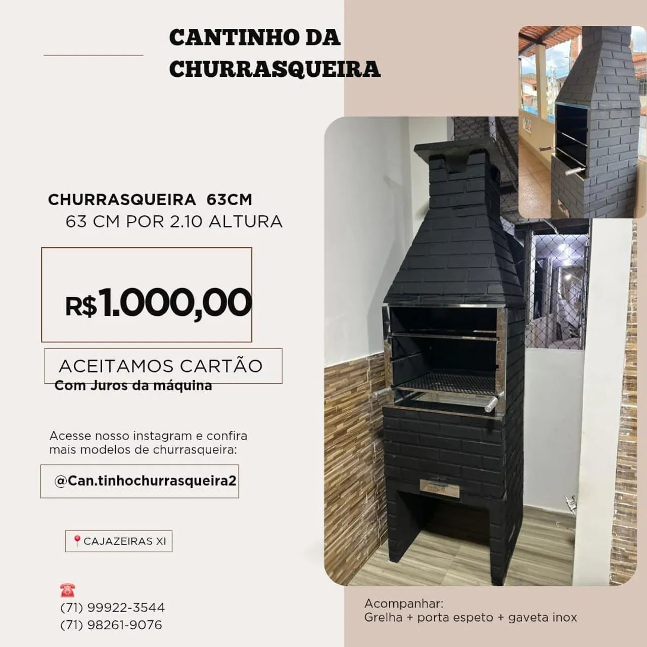 Churrasqueira 63 cm