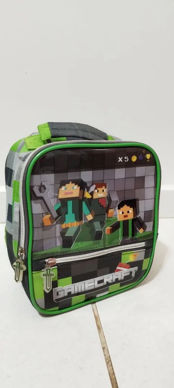 Kit Escolar Gamecraft - Mochila, Lancheira e Estojo - Foto 3