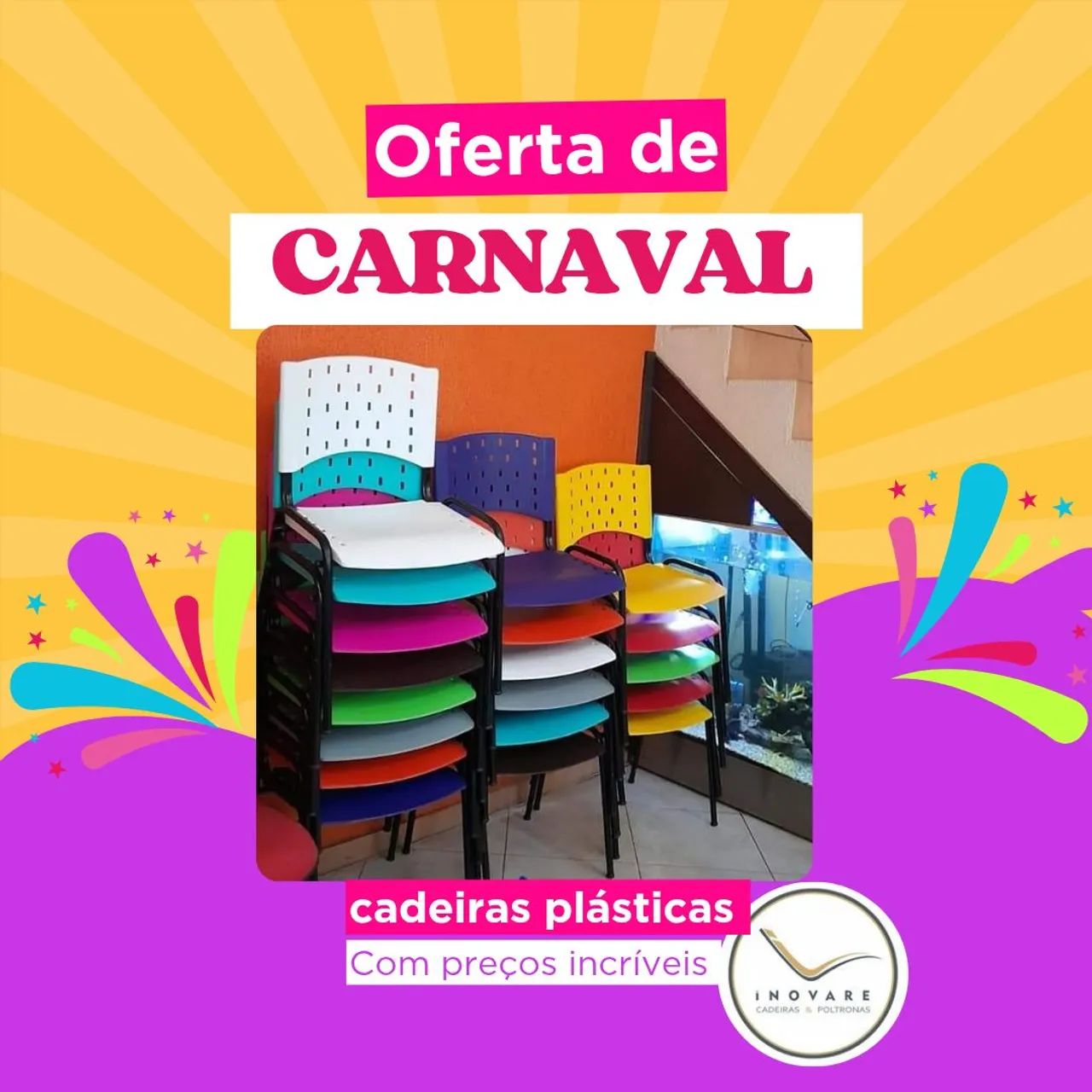 Cadeiras Plásticas - Oferta de Carnaval!
