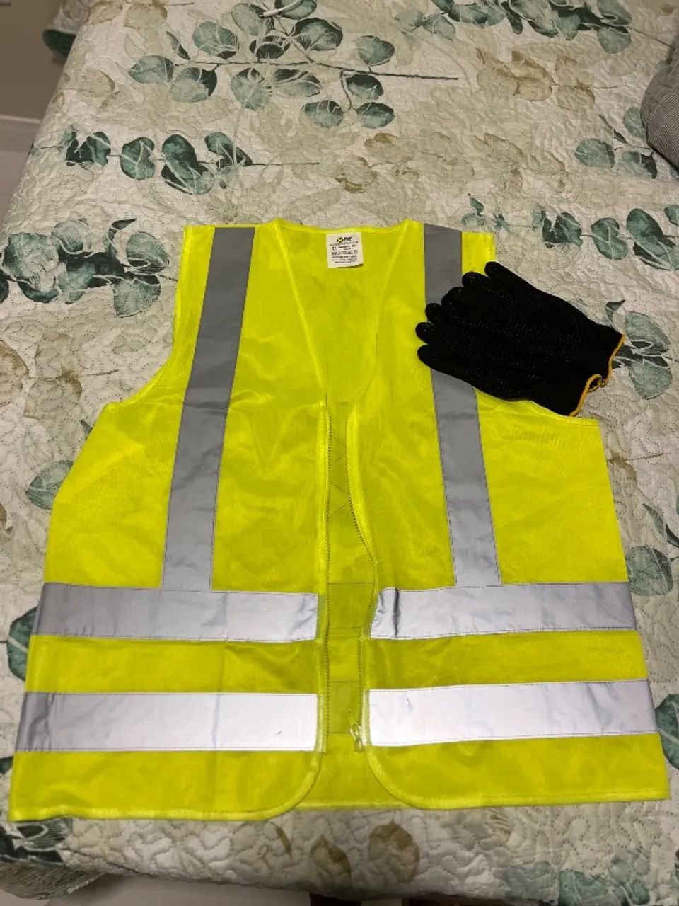 colete refletivo + luva 