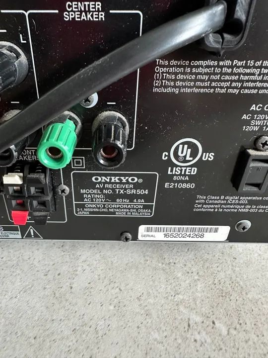 Receiver ONKYO. Modelo: TX-SR504. Original - Foto 4