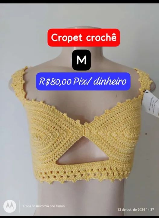Top Crochê cropet 