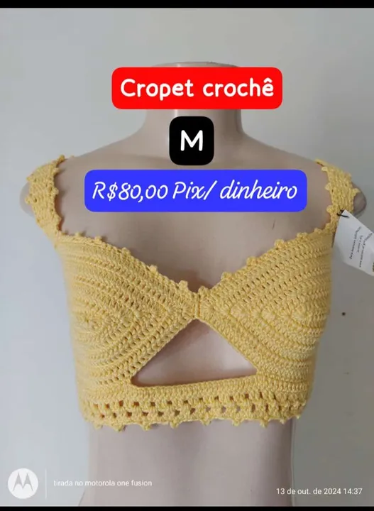 Top Crochê cropet