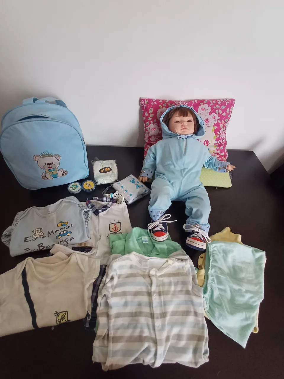 Enxoval Completo de Bebê com Boneca e Acessórios