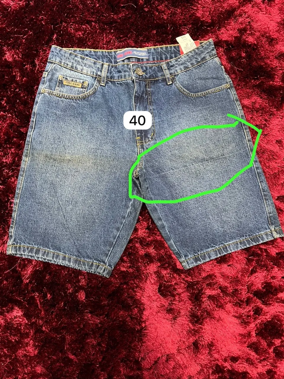 Bermuda jeans c/avaria