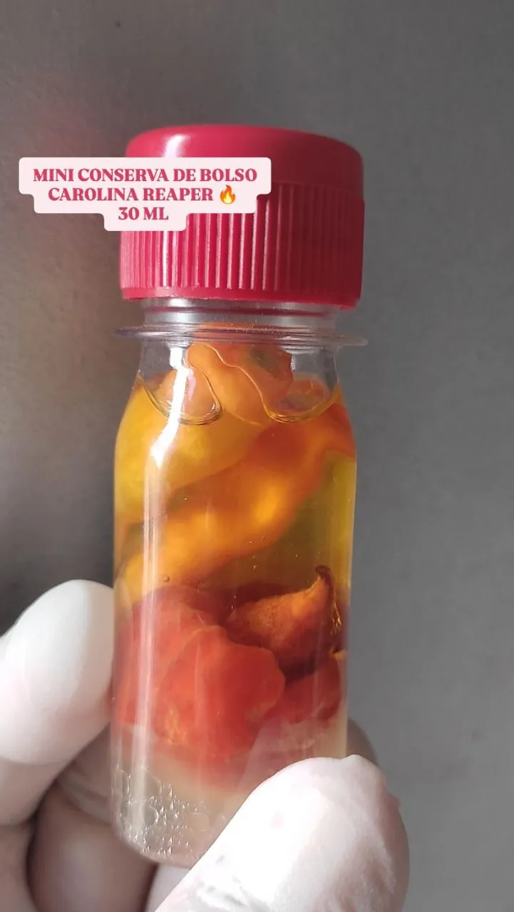 Conservas e molhos de Pimenta Carolina Reaper