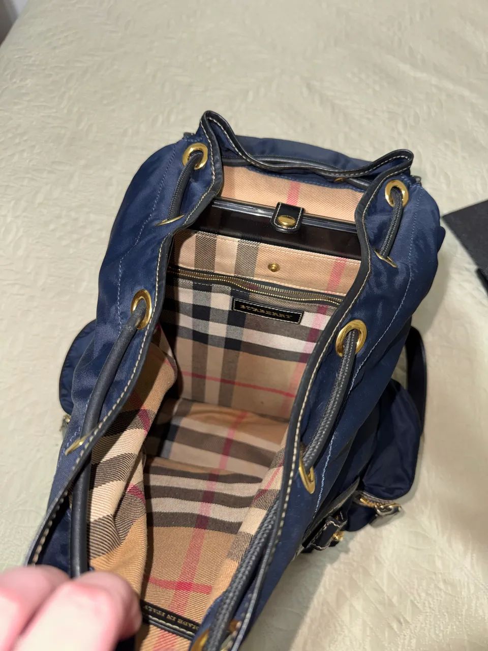 Mochila Burberry (Rucksack) em Nylon - Azul - Foto 3