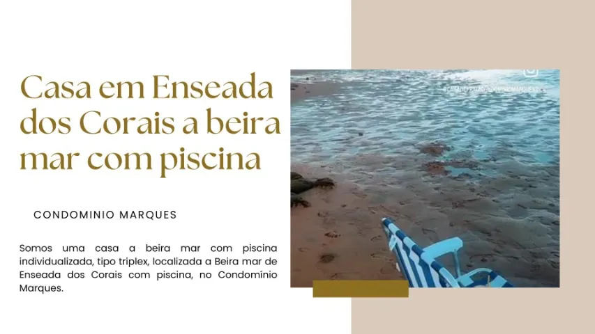 Casa a Beira Mar com piscina individualizada em Enseada dos Corais