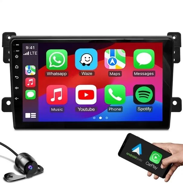 Multimídia Android 9 Pol. Carplay/A. Auto Grand Vitara 2008 a 2016 - Foto 2