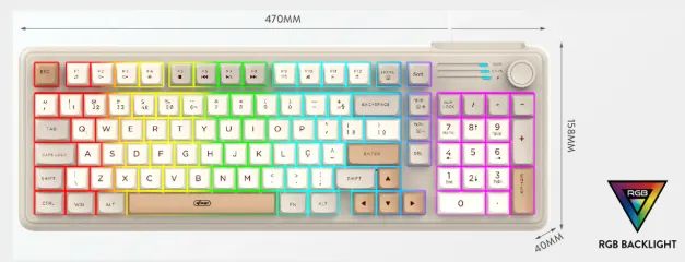 Teclado Multimídia Usb Knup KP-TE145 com fio - Foto 2