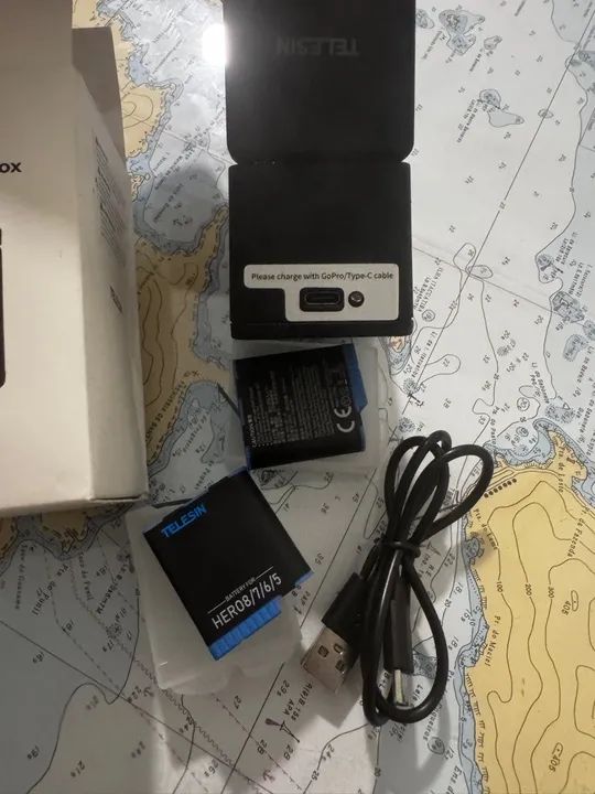 2 baterias GOPRO HERO 8/7/6/5 e carregador tele som - Foto 3