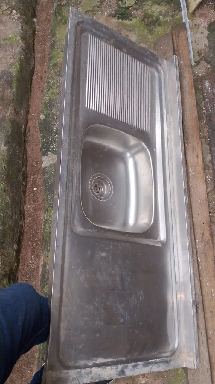 Cuba de inox com escorredor